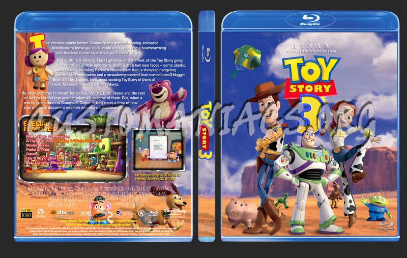 Toy Story 3 blu-ray cover