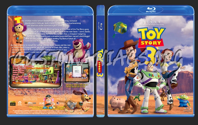 Toy Story 3 blu-ray cover