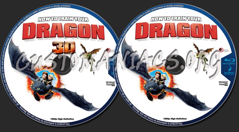 How To Train Your Dragon blu-ray label