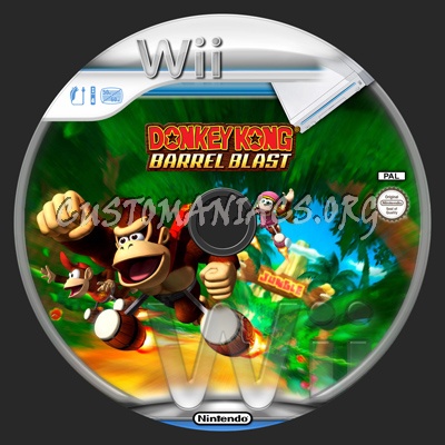 Donkey Kong Barrel Blast dvd label