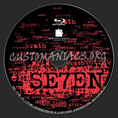 Se7en / Seven blu-ray label