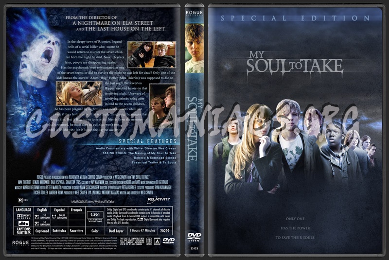 My Soul To Take dvd cover