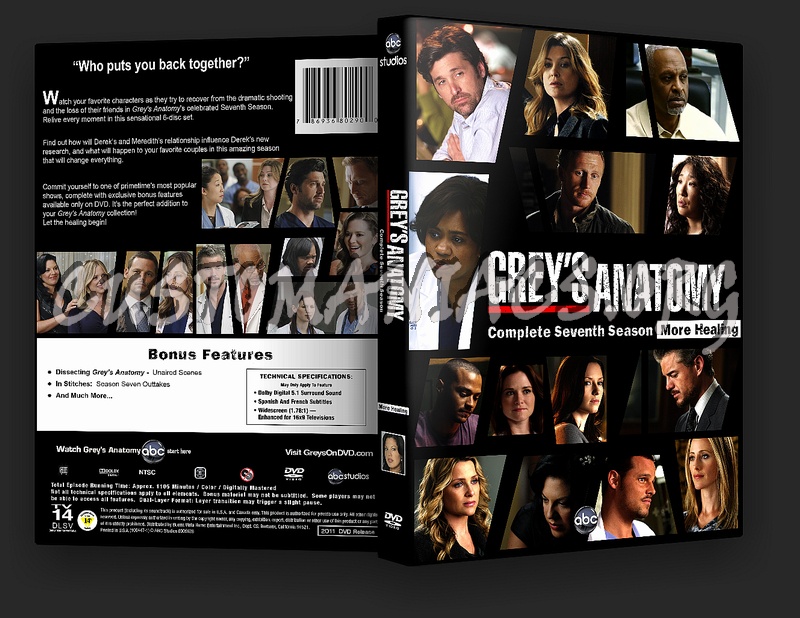 Grey's Anatomy Season 7 dvd cover