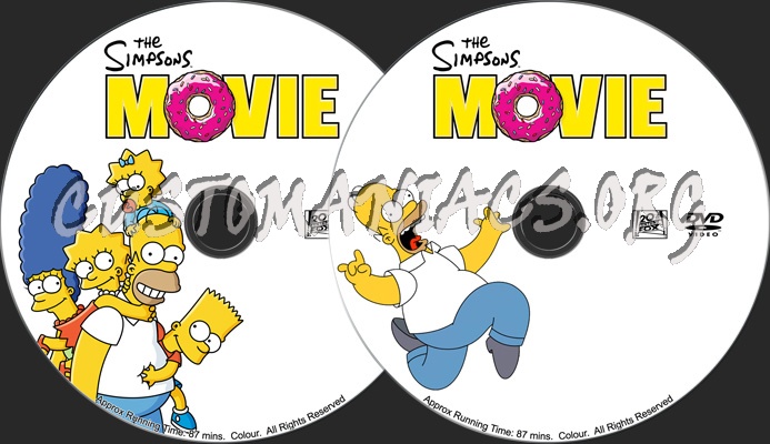 The Simpsons Movie dvd label