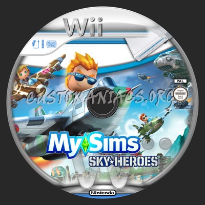 My Sims: Sky Heroes dvd label