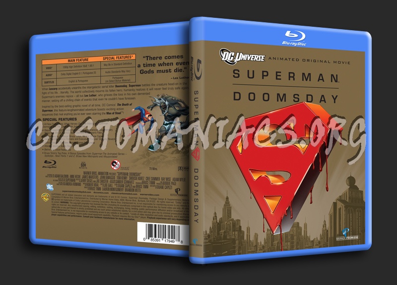 Superman Doomsday blu-ray cover