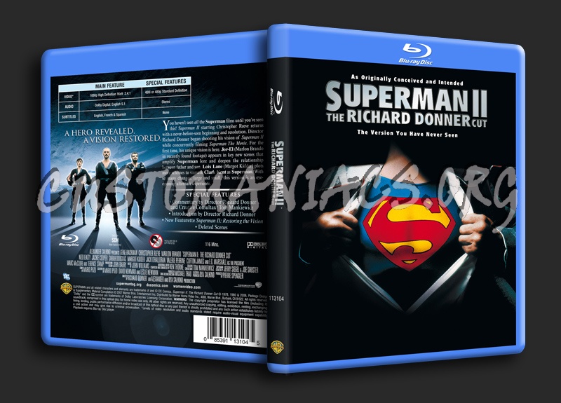 Superman II blu-ray cover
