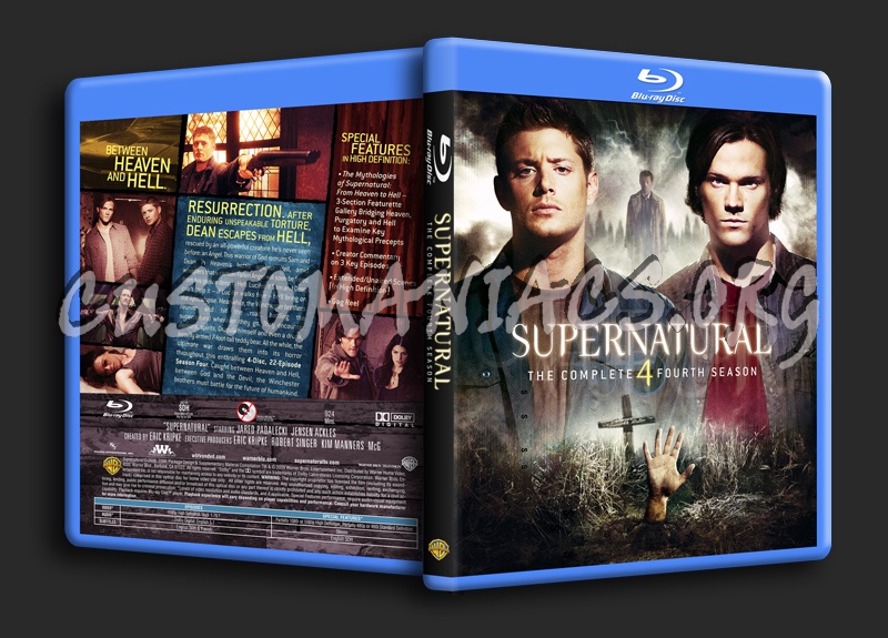 Supernatural Season 4 blu-ray cover