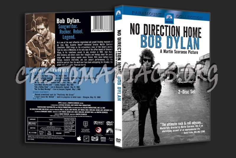 No Direction Home - Bob Dylan dvd cover