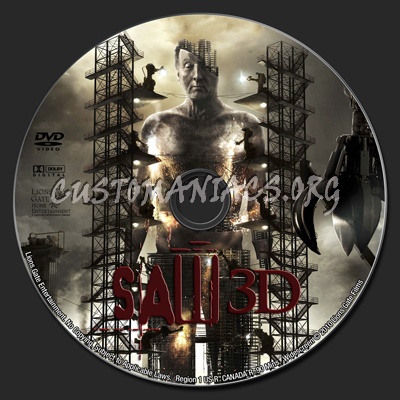 Saw 3D dvd label