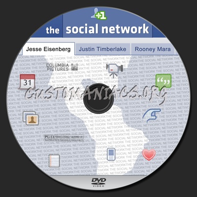 The Social Network dvd label
