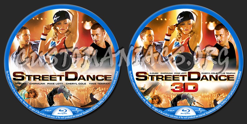 Streetdance 2D&3D blu-ray label