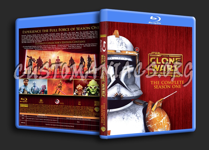 Star Wars The Clone Wars Season 1 blu-ray cover