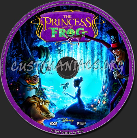 The Princess and the Frog dvd label