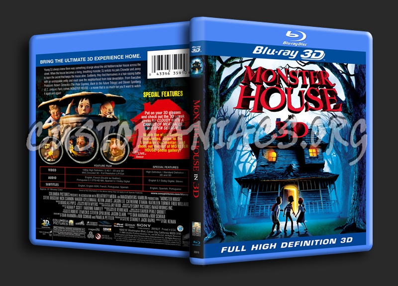 Monster House 3D blu-ray cover