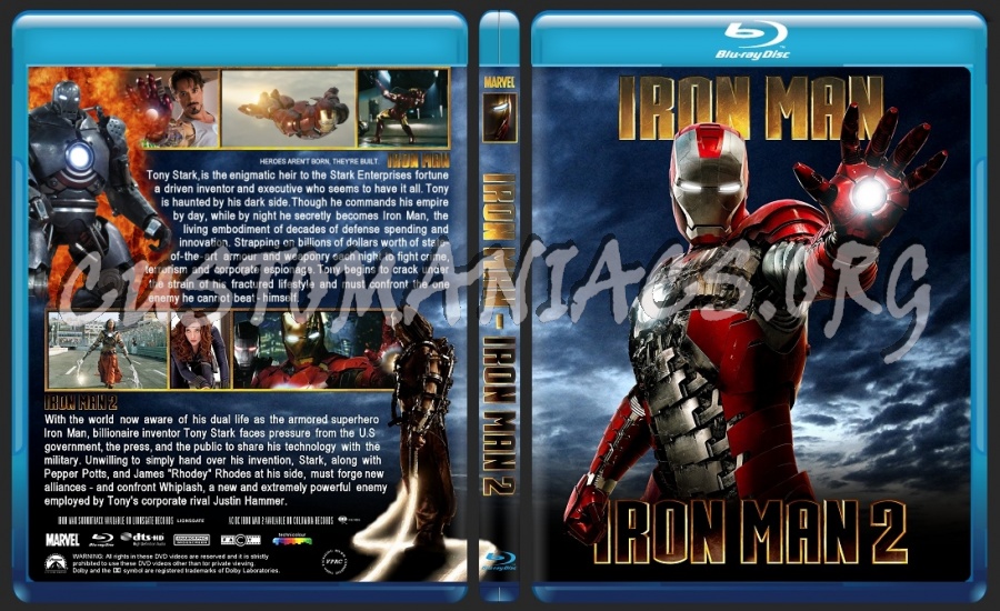Iron Man 1 & 2 Collection blu-ray cover