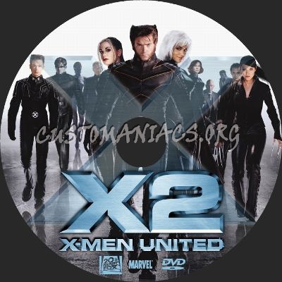 X2: X-Men United dvd label