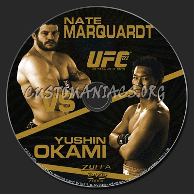 UFC 122 Marquardt vs. Okami dvd label