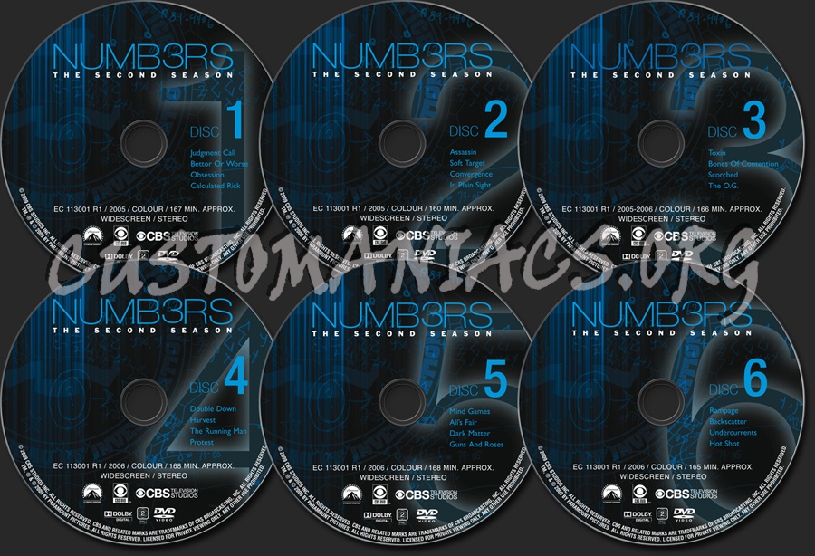 Numb3rs Season 2 dvd label