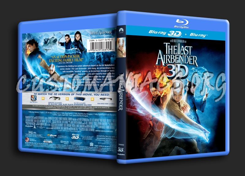 The Last Airbender 3D blu-ray cover