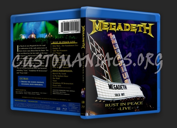 Megadeth - Rust in Peace Live blu-ray cover