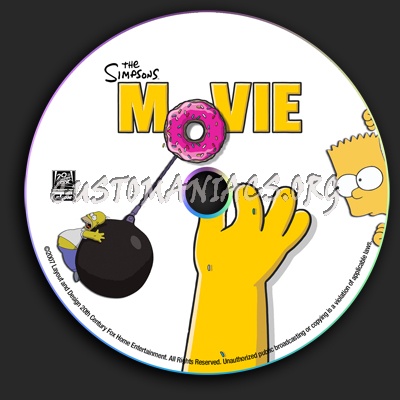 Simpsons Movie dvd label