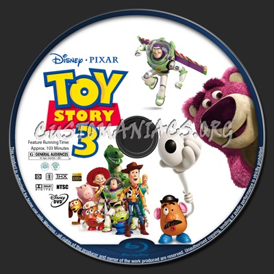 Toy Story 3 blu-ray label