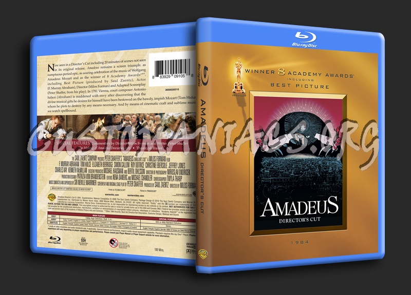 Amadeus (Director's Cut) blu-ray cover
