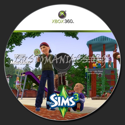 The Sims 3 dvd label