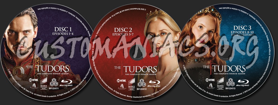 The Tudors Season 4 blu-ray label