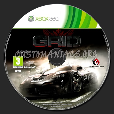 Race Driver Grid dvd label