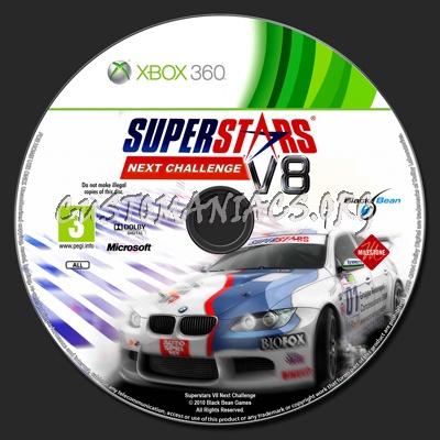 Superstars V8 - Next Challenge dvd label