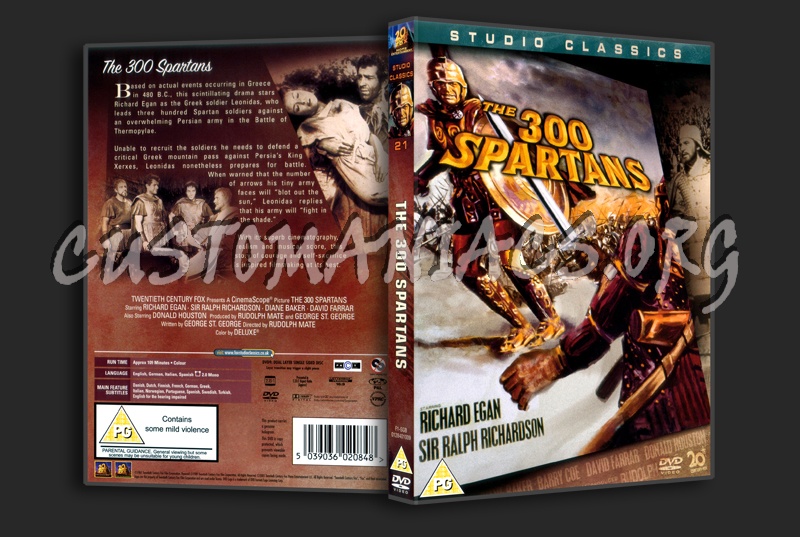 The 300 Spartans (1962) dvd cover