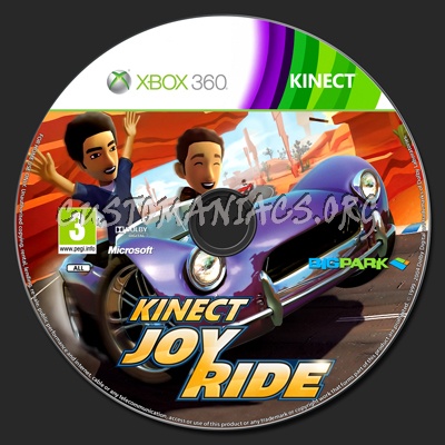 Kinect Joy Ride dvd label