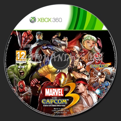 Marvel vs. Capcom 3 dvd label
