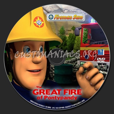 Fireman Sam: The Great Fire of Pantypandy dvd label