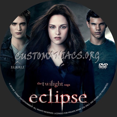 The Twilight Saga: Eclipse dvd label