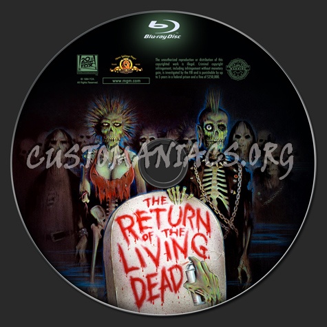 Return Of The Living Dead blu-ray label