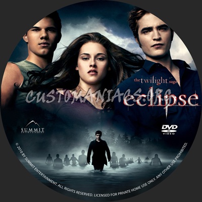 The Twilight Saga : Eclipse dvd label