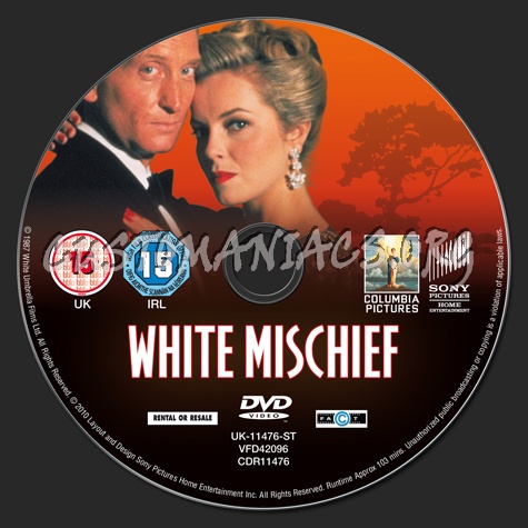 White Mischief dvd label