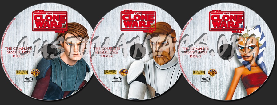 Star Wars The Clone Wars Season 2 blu-ray label