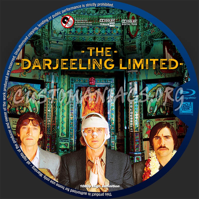 The Darjeeling Limited blu-ray label