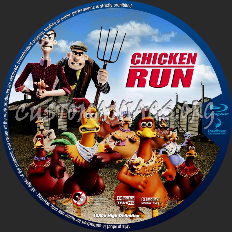 Chicken Run blu-ray label