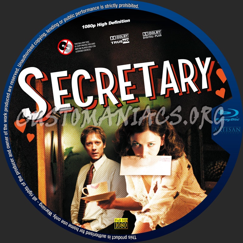 Secretary blu-ray label