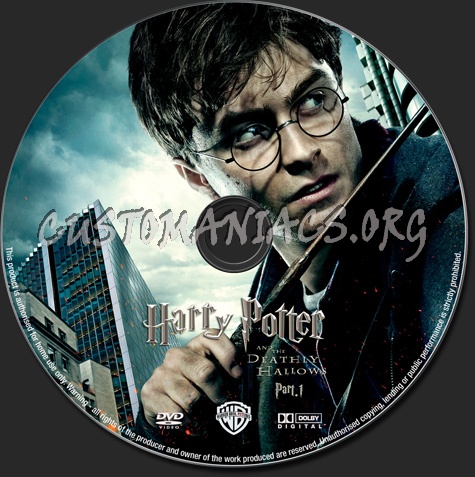 Harry Potter and the Deathly Hallows Part 1 dvd label