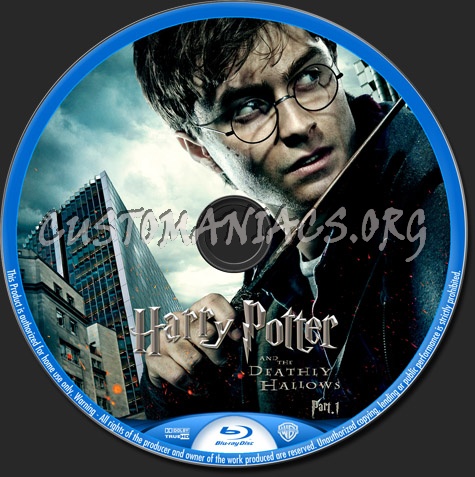 Harry Potter and the Deathly Hallows Part 1 blu-ray label