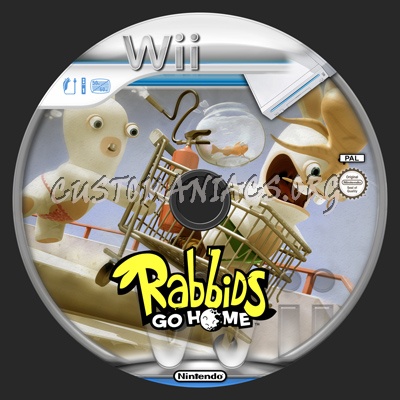 Rabbids Go Home dvd label