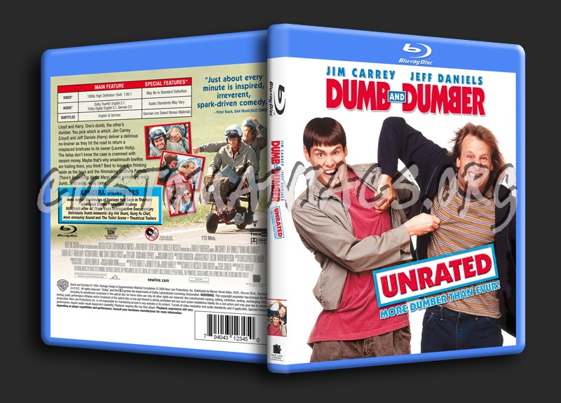 Dumb And Dumber blu-ray cover