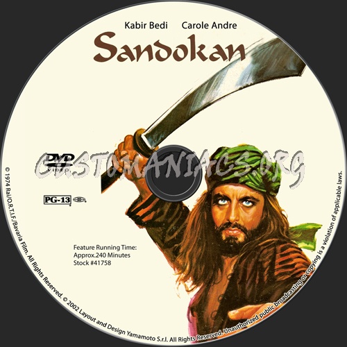 Sandokan dvd label