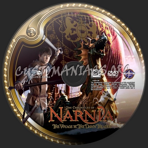 The Chronicles Of Narnia The Voyage Of The Dawn Treader dvd label